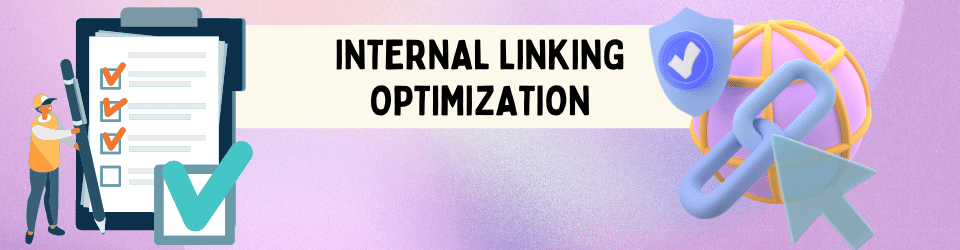 The image titled "Internal Linking Optimization" displays a computer screen with a website page open and the focus of the image is on the internal links within the page. The image shows how internal links can be used to connect different pages of the website, and how they can improve the user experience by providing relevant and useful information. The image also includes text boxes with tips for optimizing internal links for better search engine rankings. Designed by Graphics Team of DigiBro 